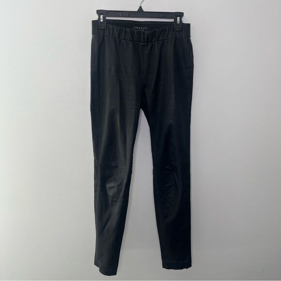 Theory Adbelle Leather Pull On Leggings 4 - Picture 3 of 8
